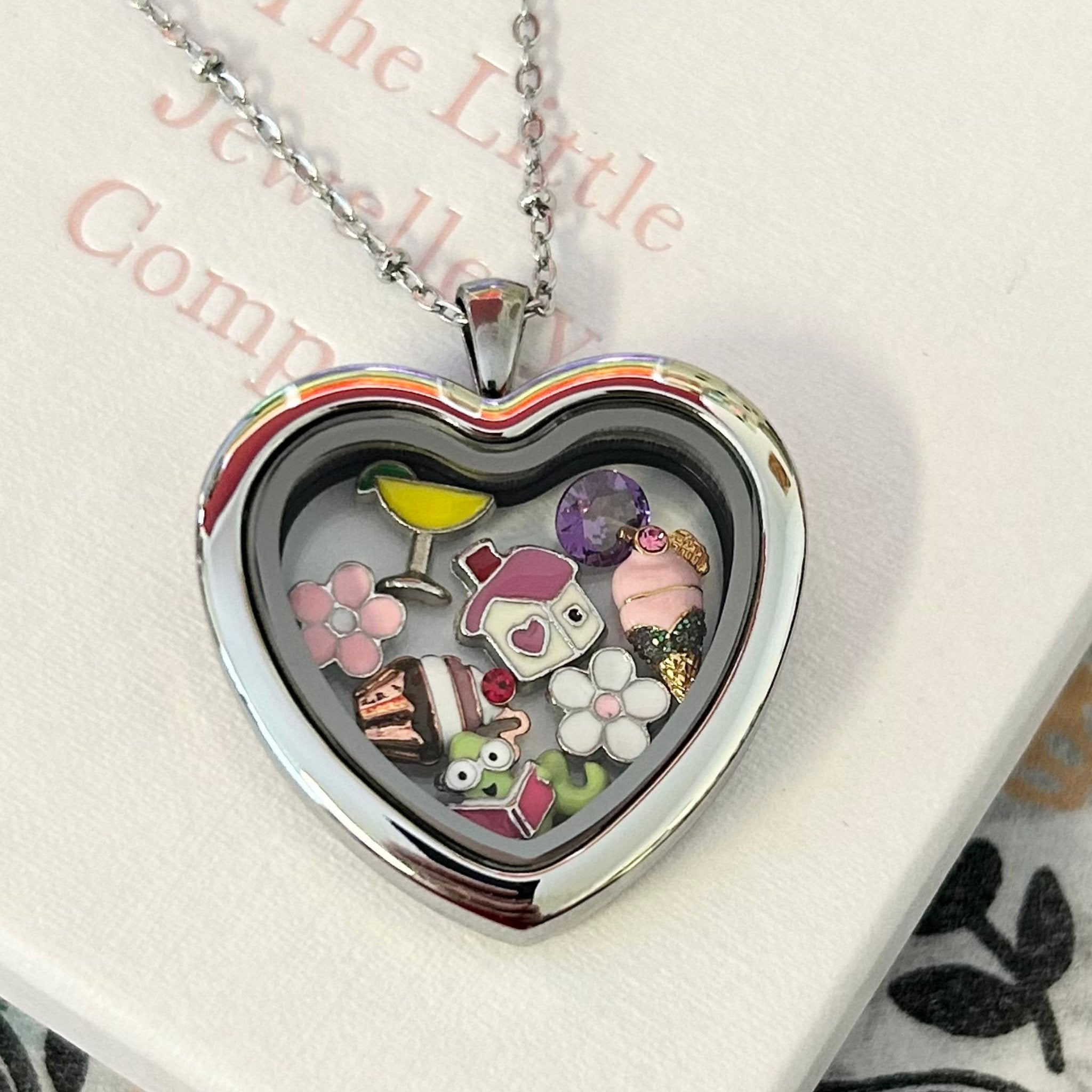Memory Locket Silver Heart - The Little Jewellery Company