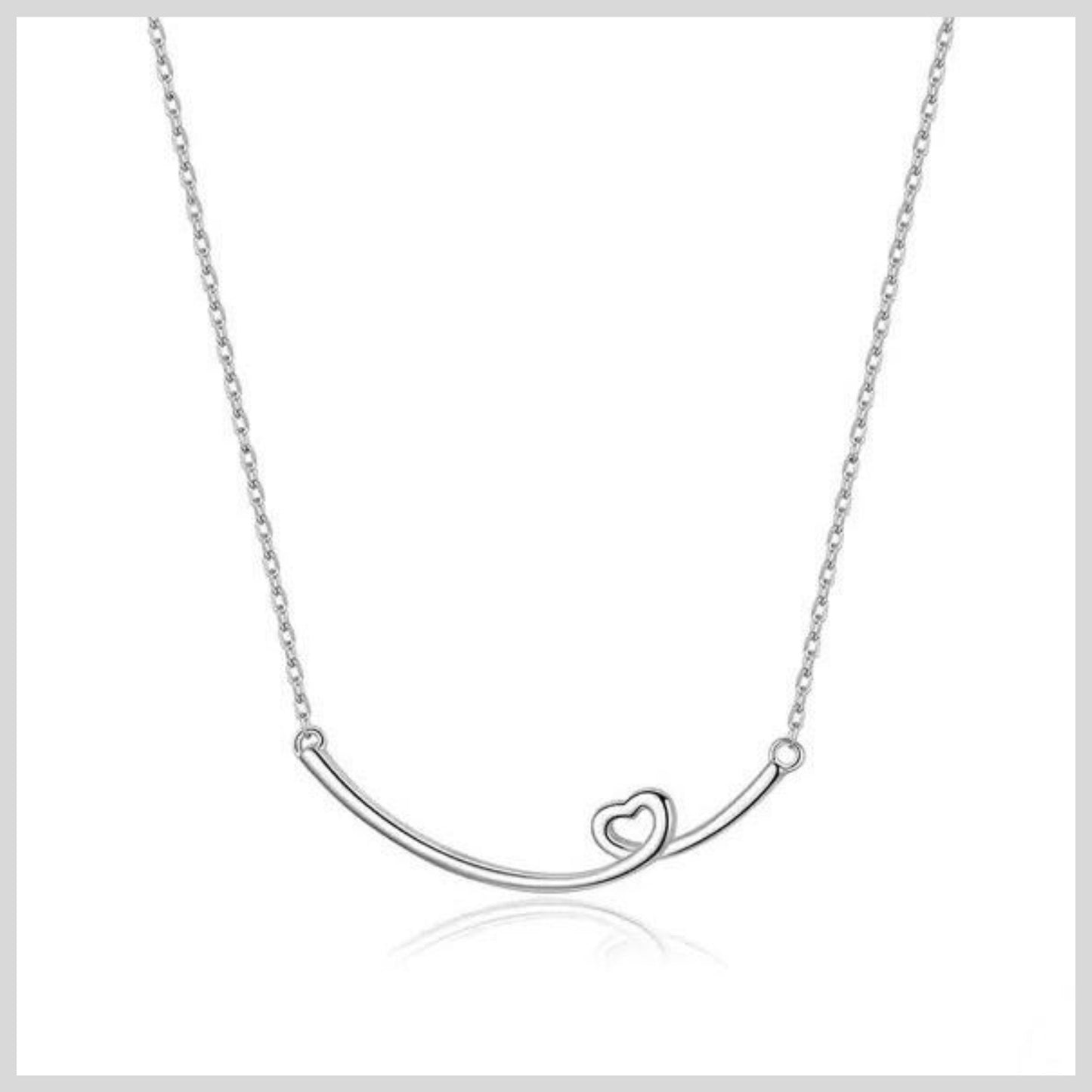 Sterling Silver Necklace - Heart Swirl - The Little Jewellery Company