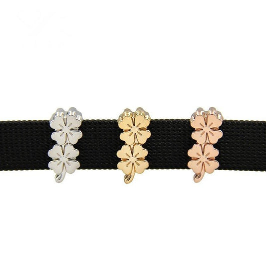 Vita Bracelet Double Flowers Slide Charm - The Little Jewellery Company