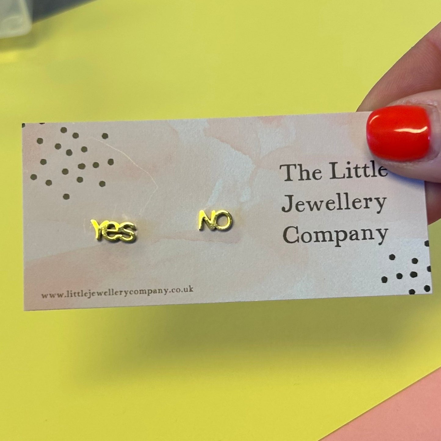 'Yes, No' Mis-Matched Studs - The Little Jewellery Company