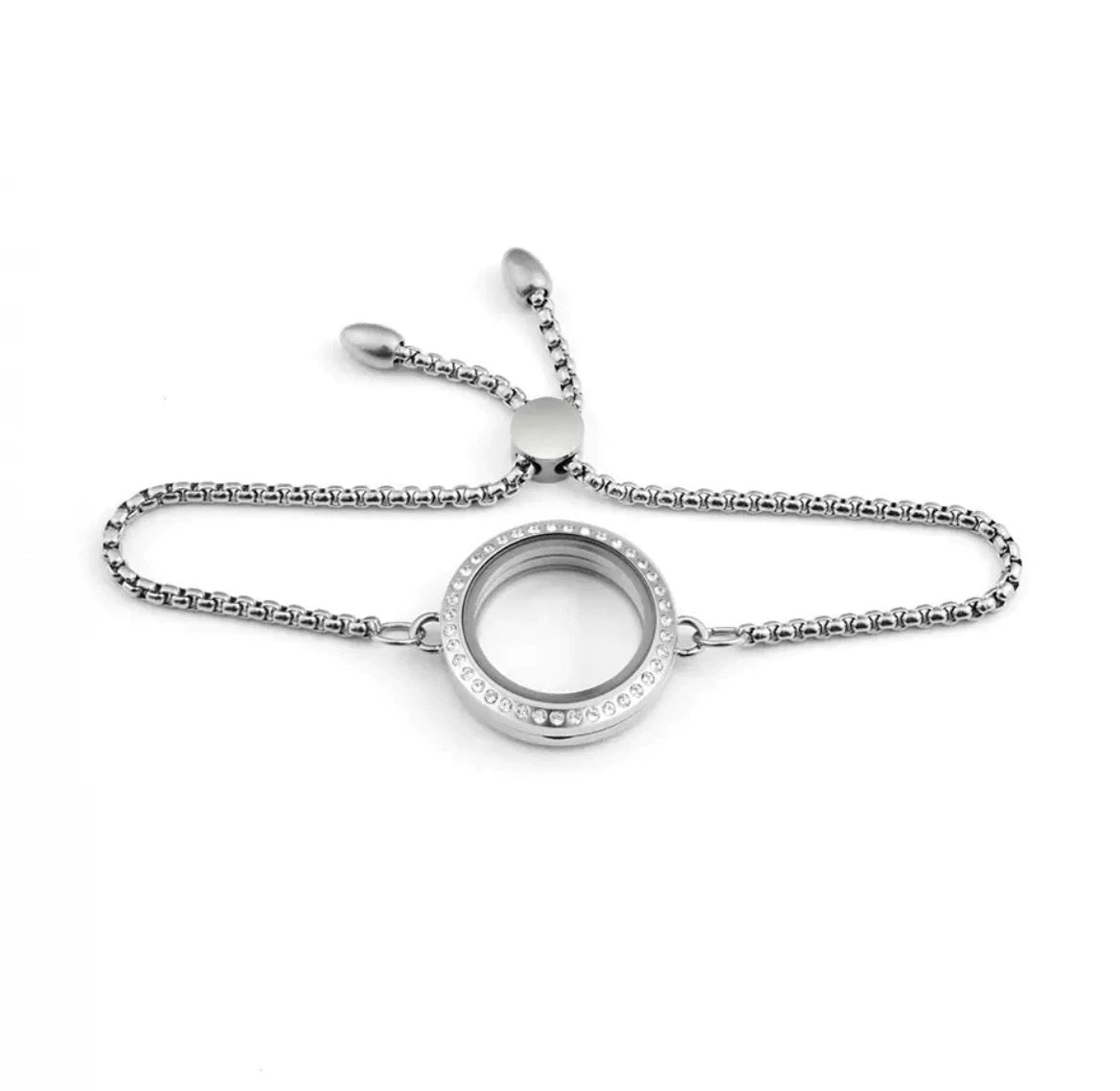 Clear locket 2025 with charms inside