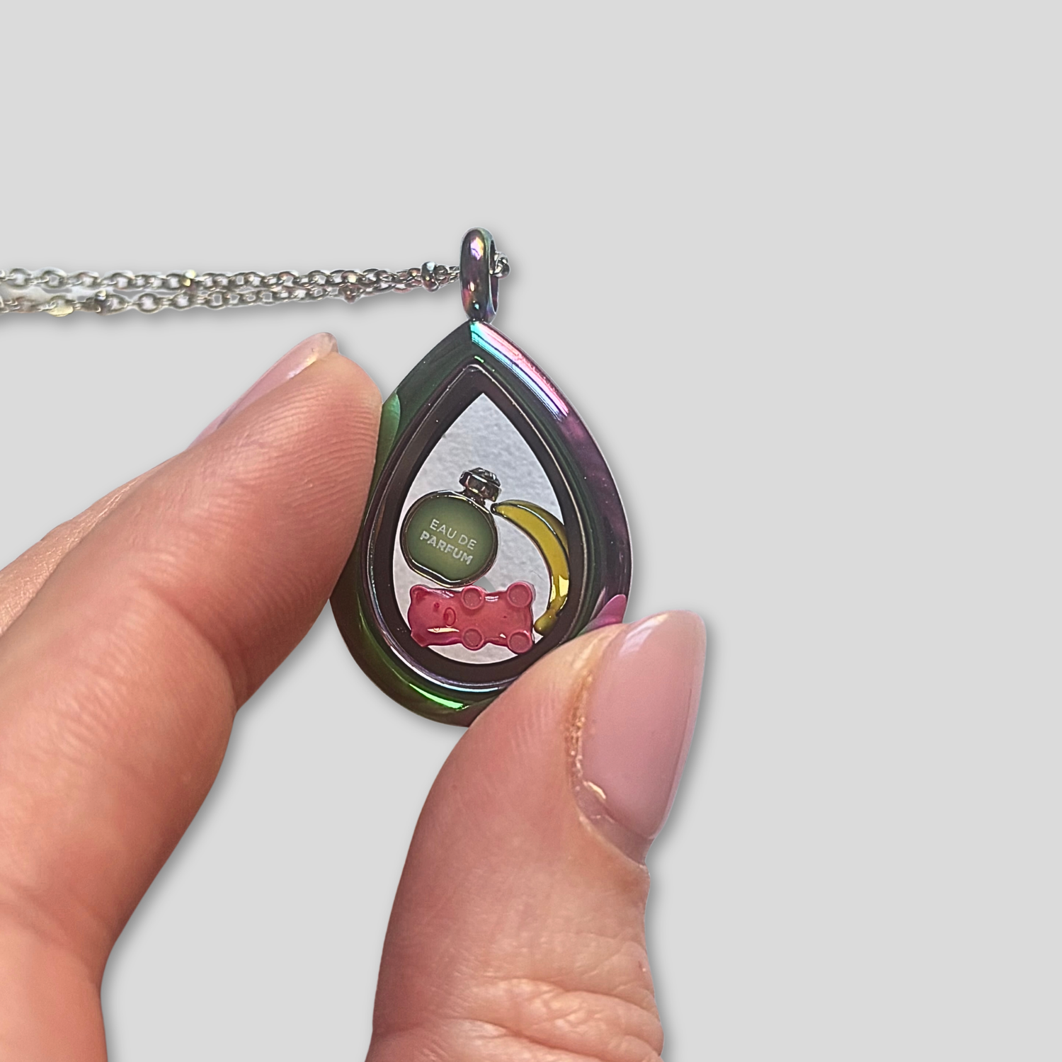 NEW! Petite Rainbow Teardrop Memory Locket