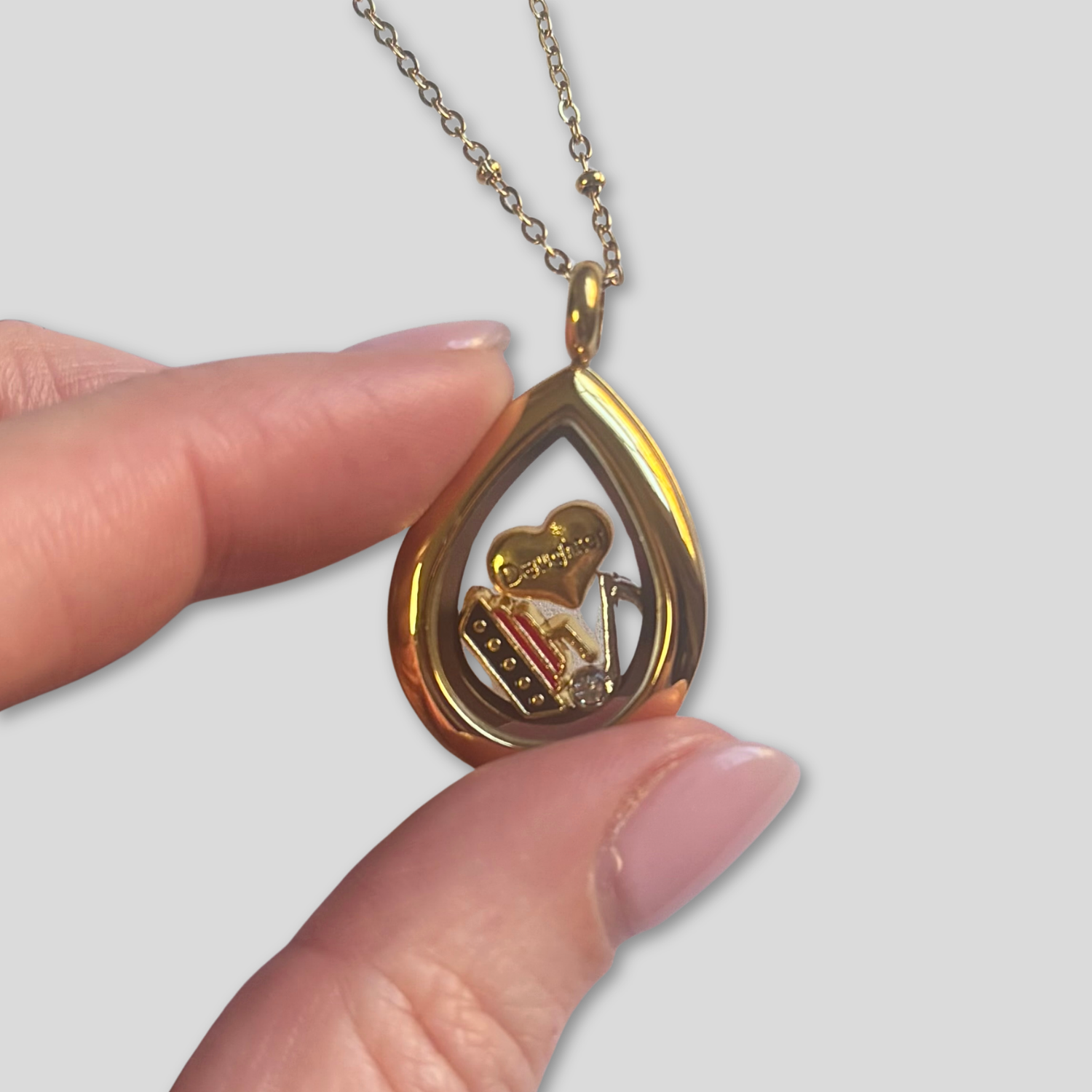 NEW! Petite Gold Teardrop Memory Locket