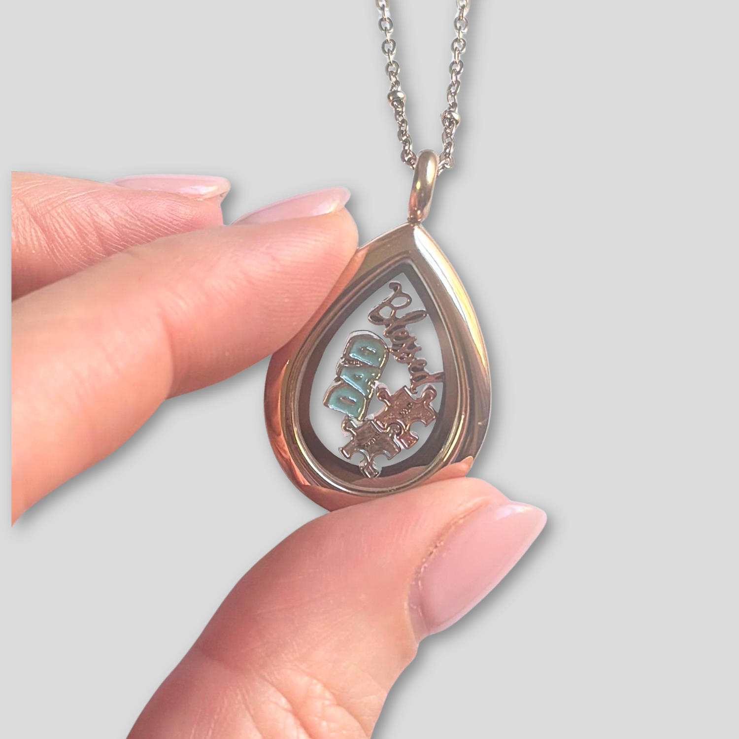 NEW! Petite Rose Gold Teardrop Memory Locket