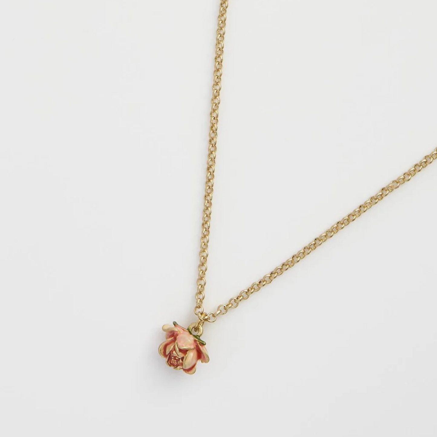 Rose Bud Pendant Necklace