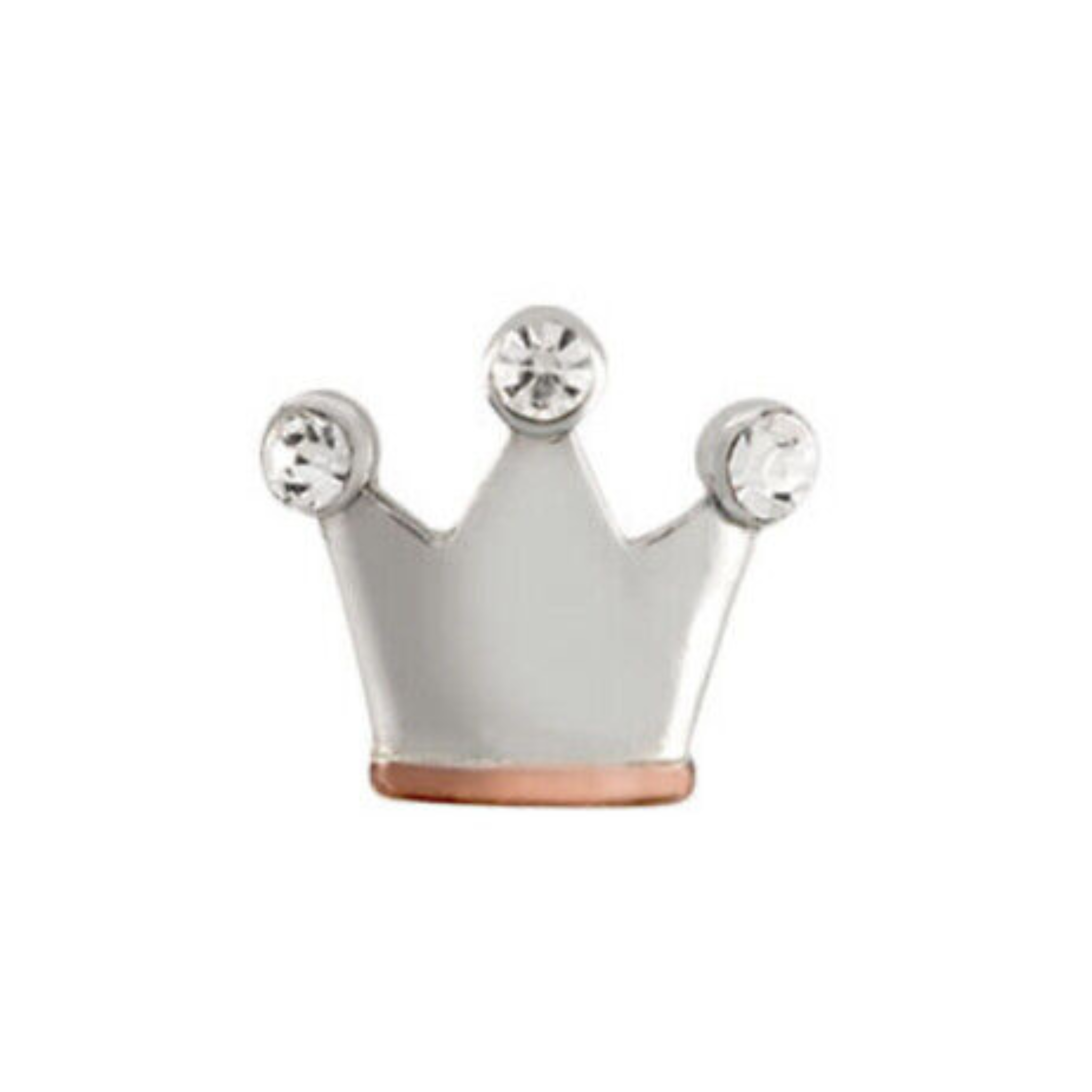 Memory Locket Charm - Crown (Silver and Rose Gold)