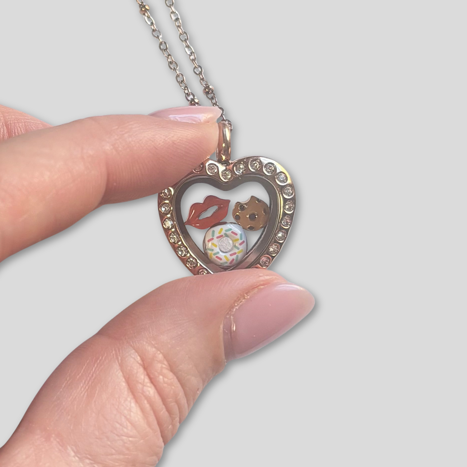 NEW! Petite Gold Heart Crystal Memory Locket