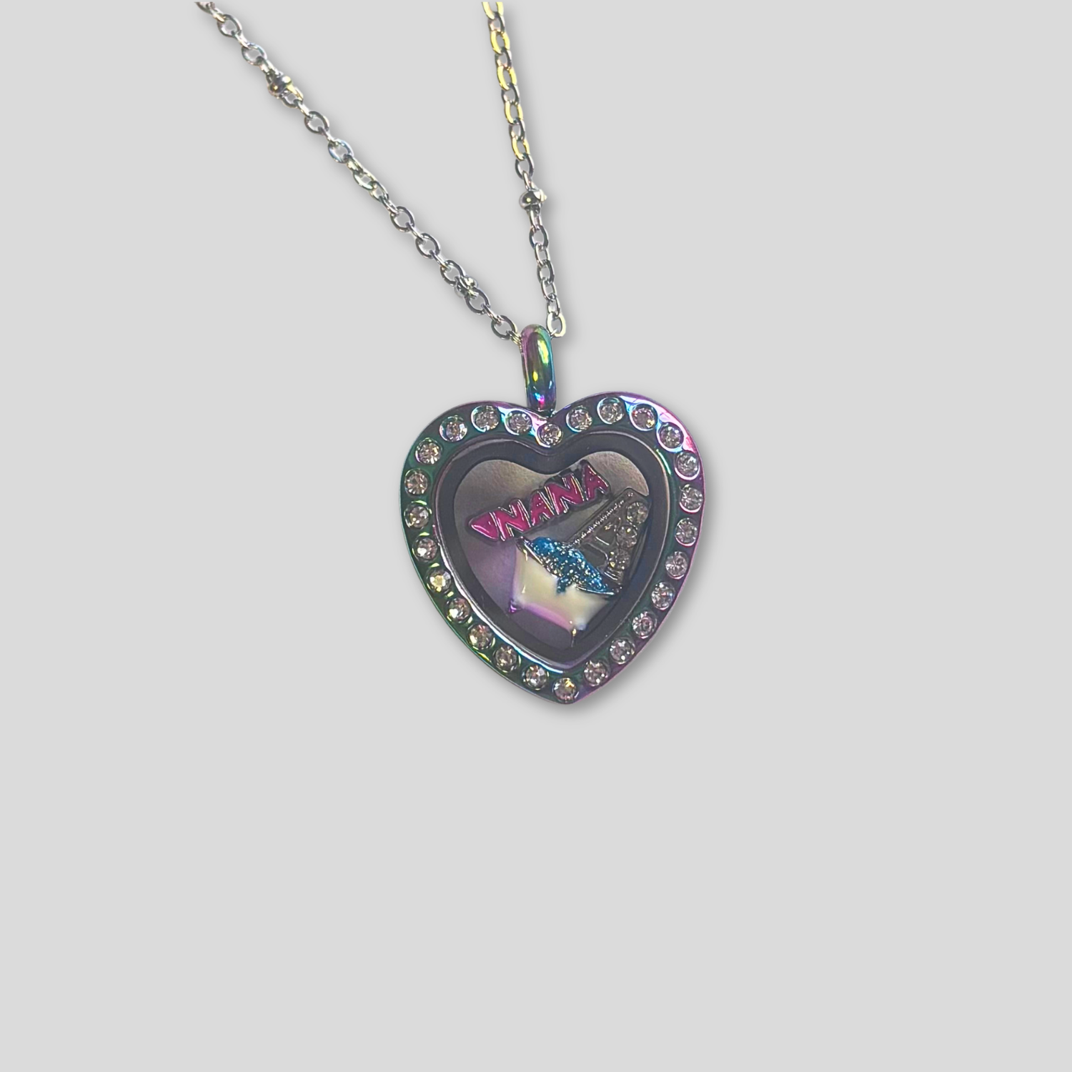 NEW! Petite Rainbow Heart Crystal Memory Locket