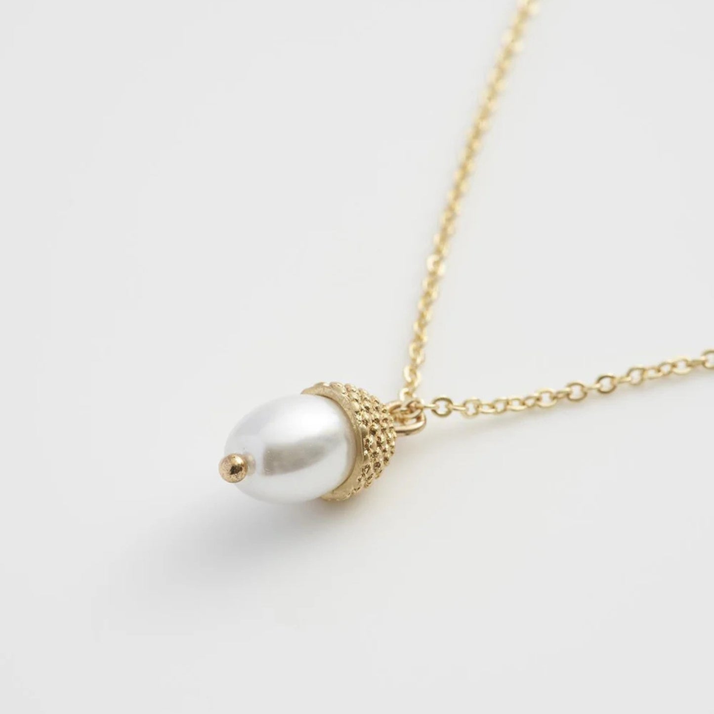 Acorn Pearl Necklace - The Little Jewellery Company