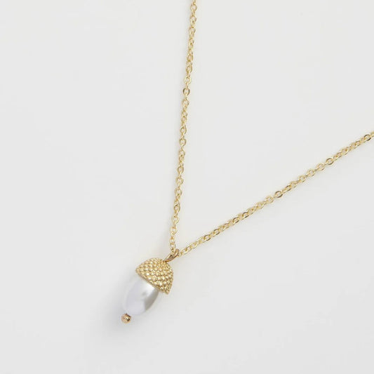 Acorn Pearl Necklace - The Little Jewellery Company