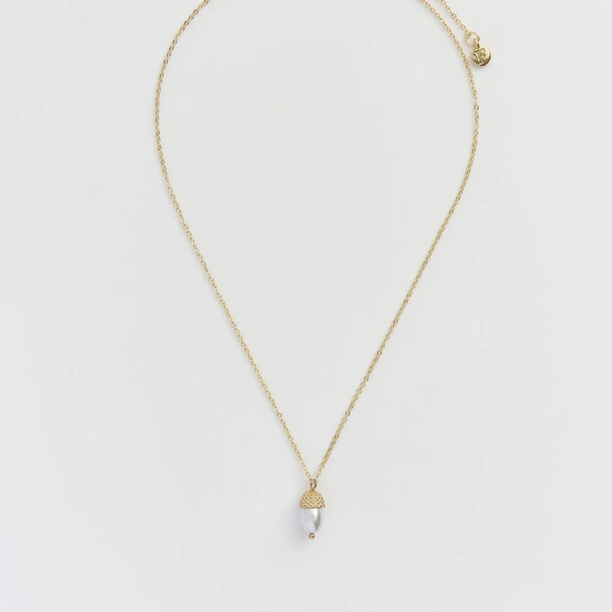 Acorn Pearl Necklace - The Little Jewellery Company