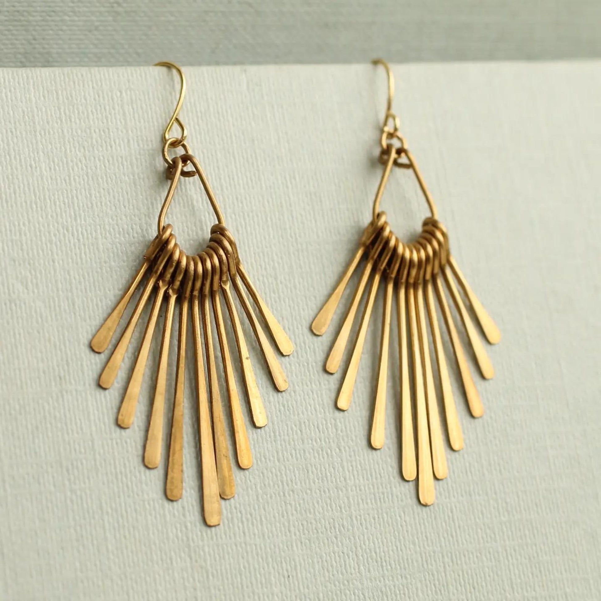 Art Deco Gold Fringe Earrings - The Little Jewellery Company