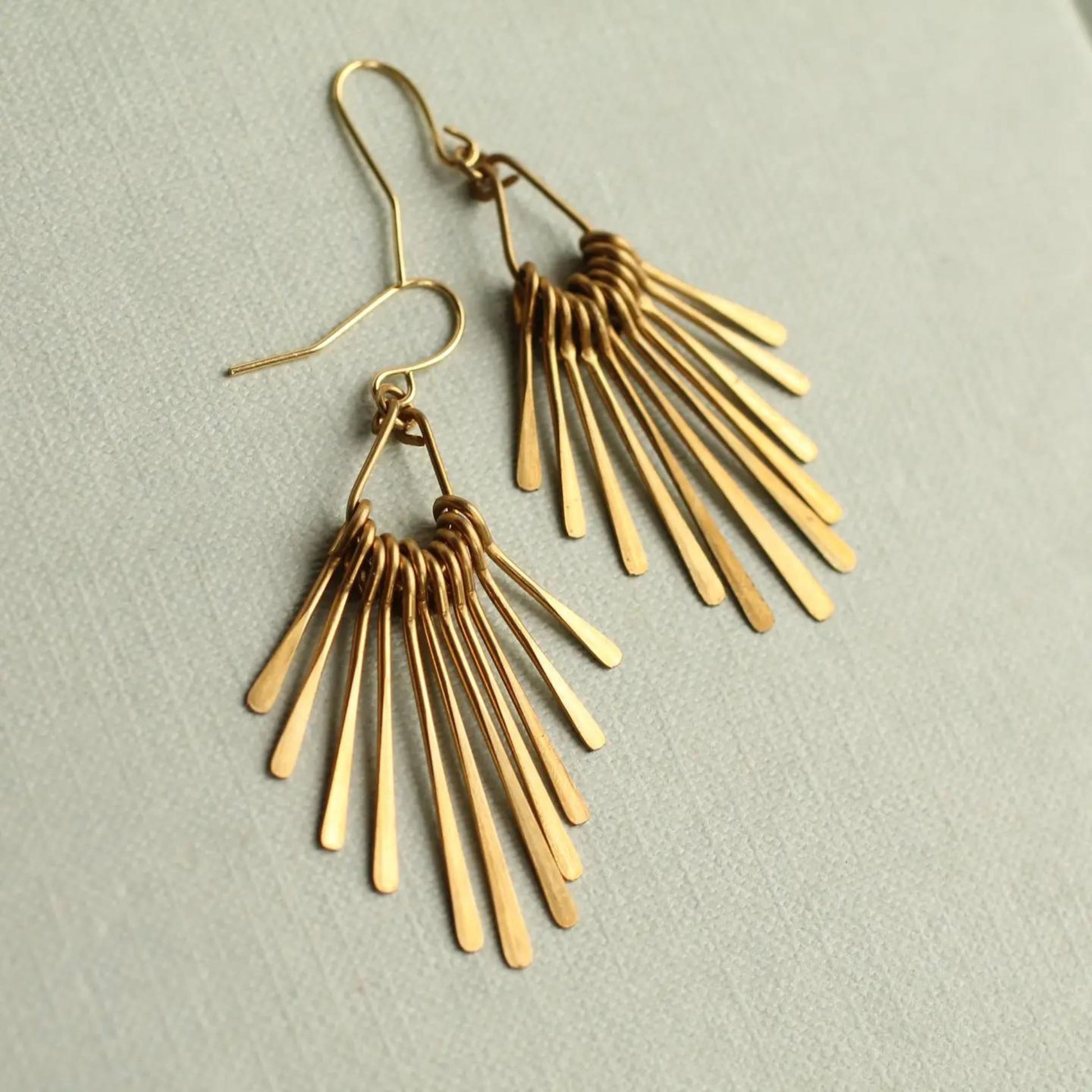 Art Deco Gold Fringe Earrings - The Little Jewellery Company