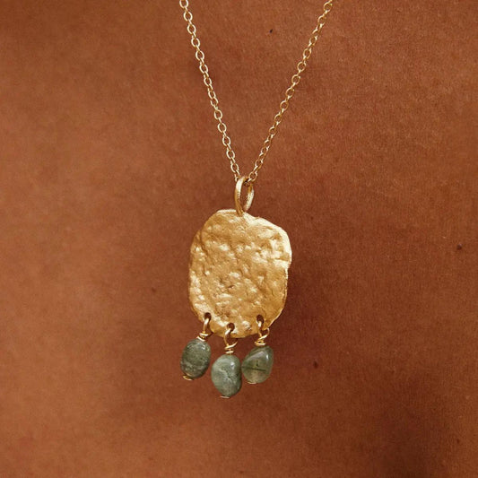 Ayda Green Necklace | Waterproof - The Little Jewellery Company