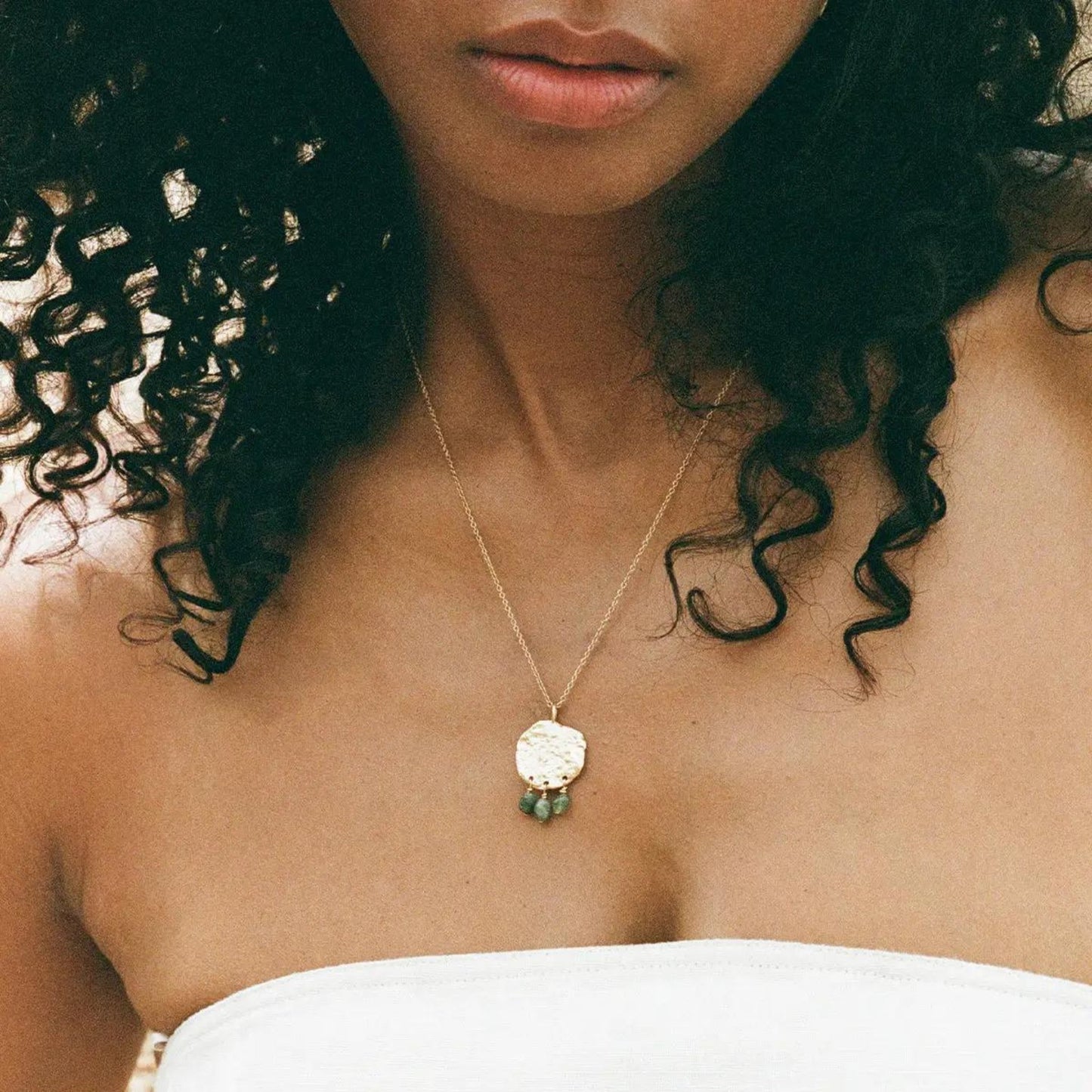 Ayda Green Necklace | Waterproof - The Little Jewellery Company