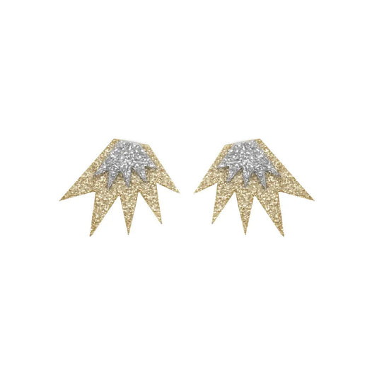 Bang Bang Mini Stud Earrings: Gold & Silver - The Little Jewellery Company