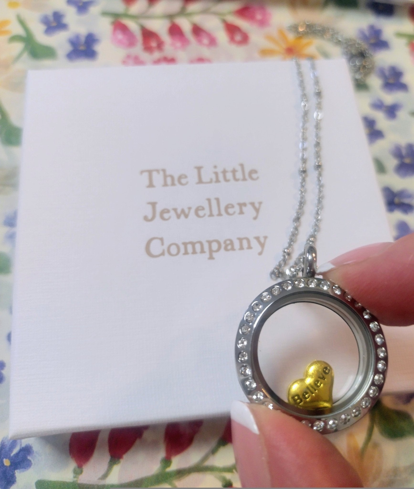 'Believe' Gold Memory Locket Charm - The Little Jewellery Company