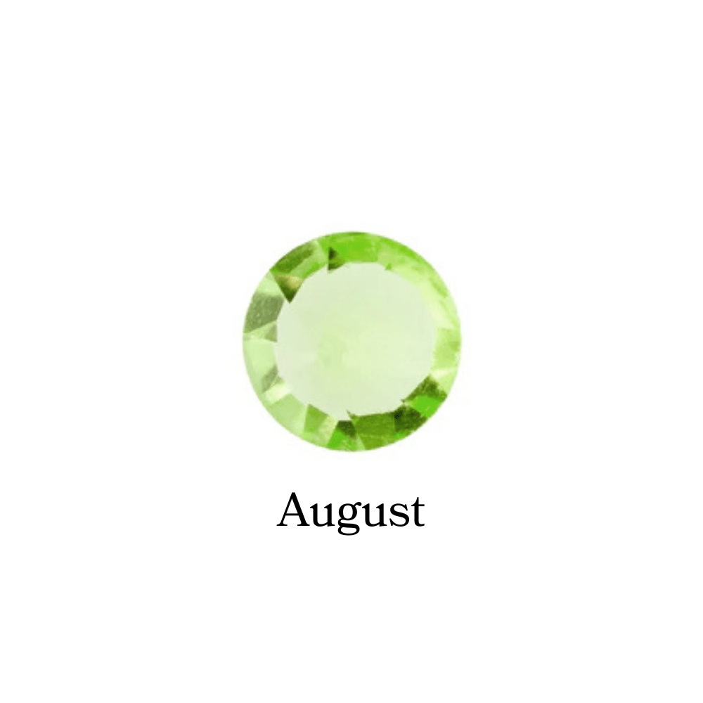 Birthstone Crystal (August - Peridot) Memory Locket Charm - The Little Jewellery Company