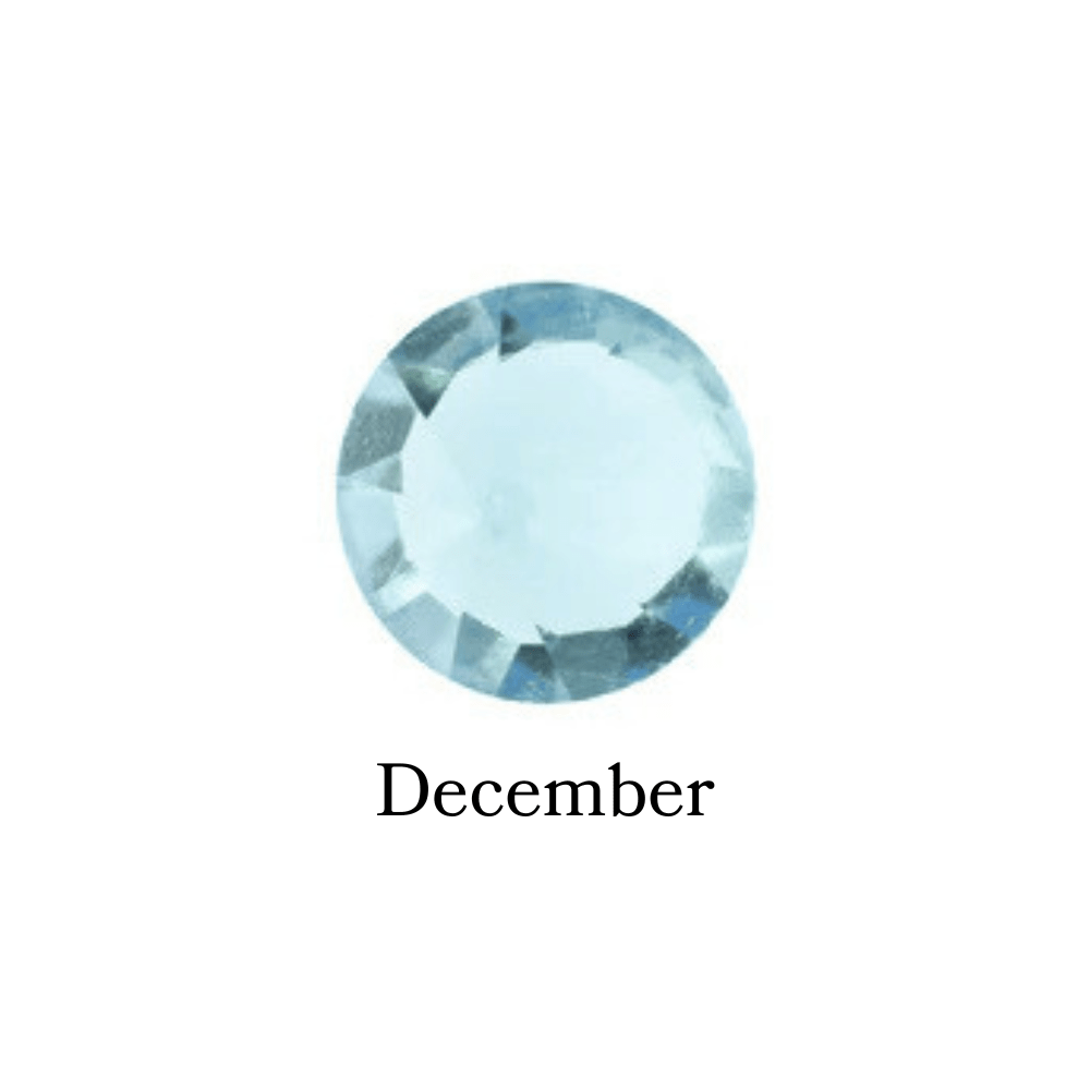 Birthstone Crystal (December - Blue Zircon) Memory Locket Charm - The Little Jewellery Company