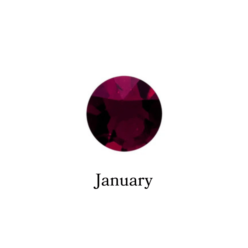 Birthstone Crystal (January - Garnet) Memory Locket Charm - The Little Jewellery Company
