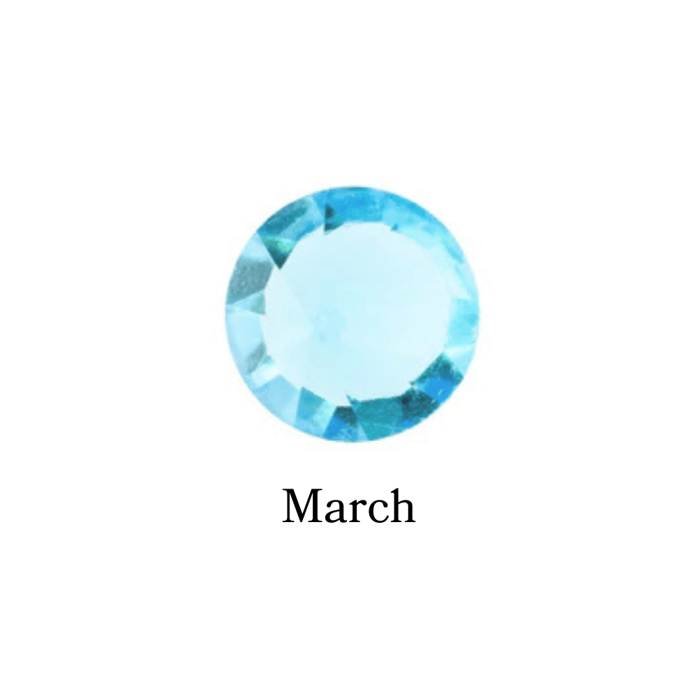 Birthstone Crystal (March - Aquamarine) Memory Locket Charm - The Little Jewellery Company