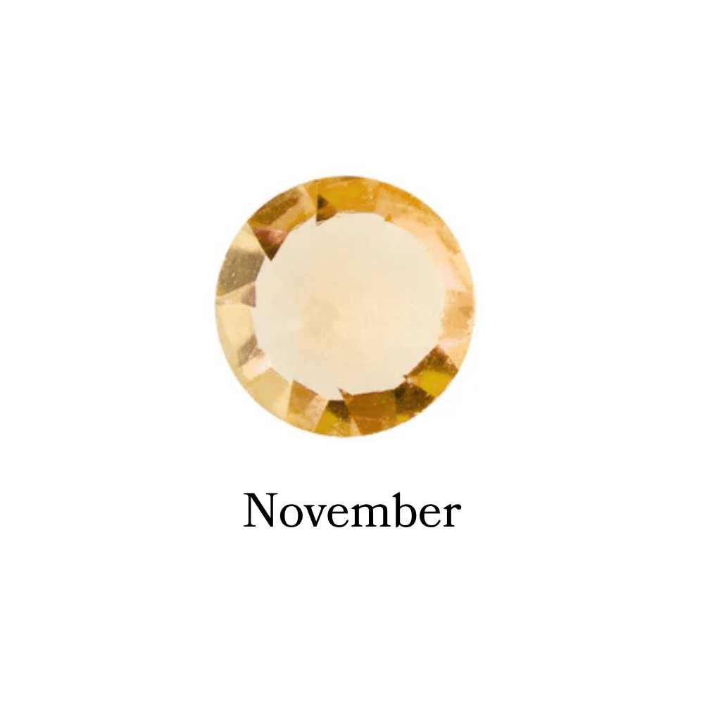 Birthstone Crystal (November - Topaz) Memory Locket Charm - The Little Jewellery Company