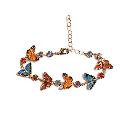 Butterfly and Crystal Bracelet - The Little Jewellery Company