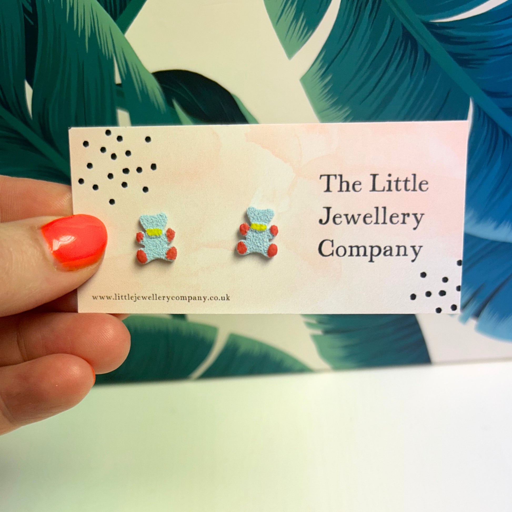 Ceramic Bear Studs - The Little Jewellery Company