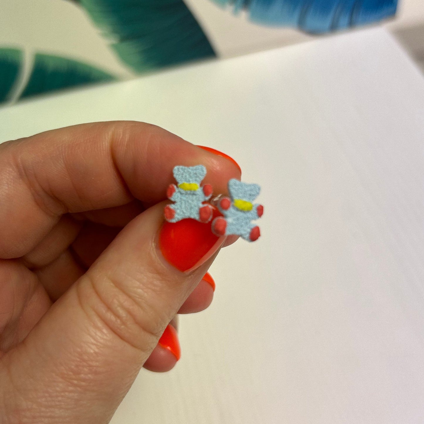 Ceramic Bear Studs - The Little Jewellery Company