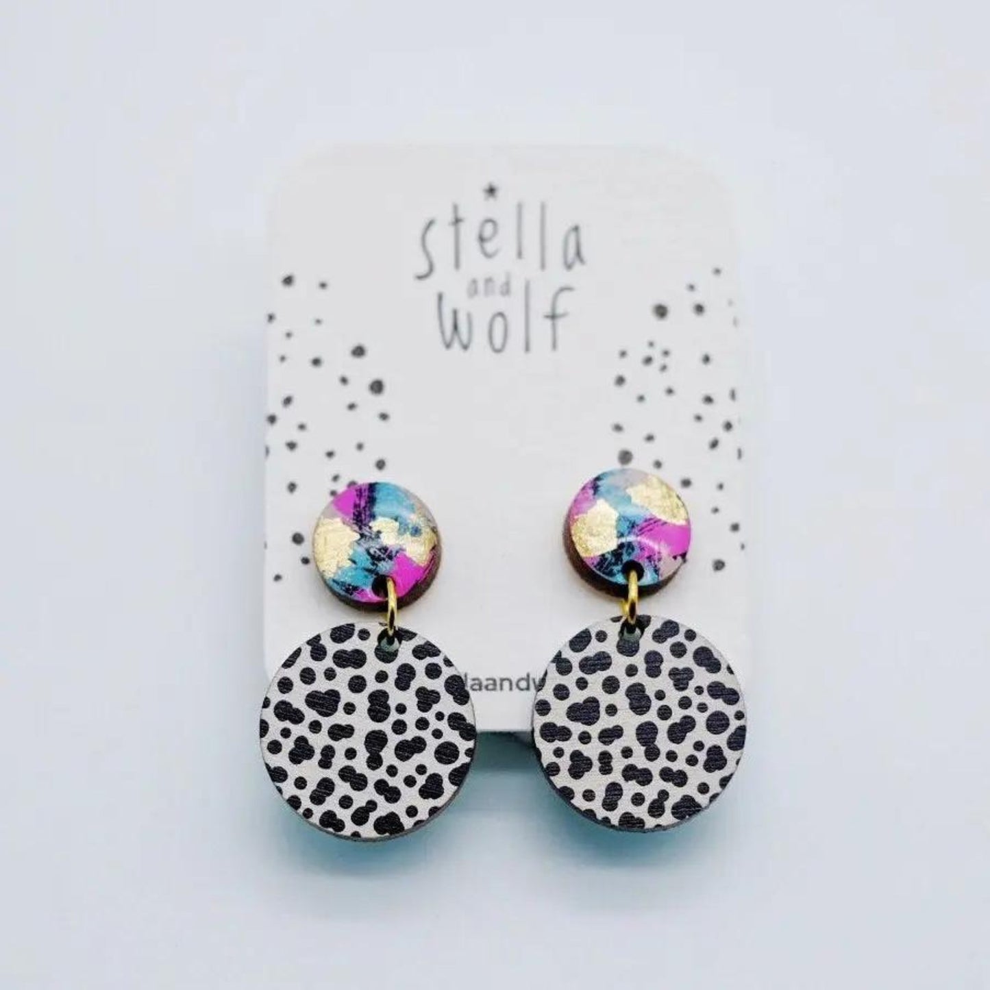 Dalmatian Print Drop Earrings - The Little Jewellery Company