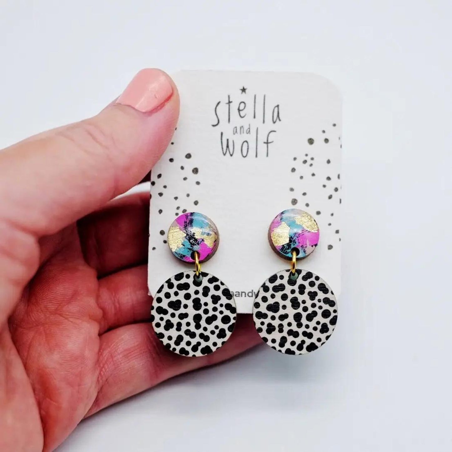 Dalmatian Print Drop Earrings - The Little Jewellery Company