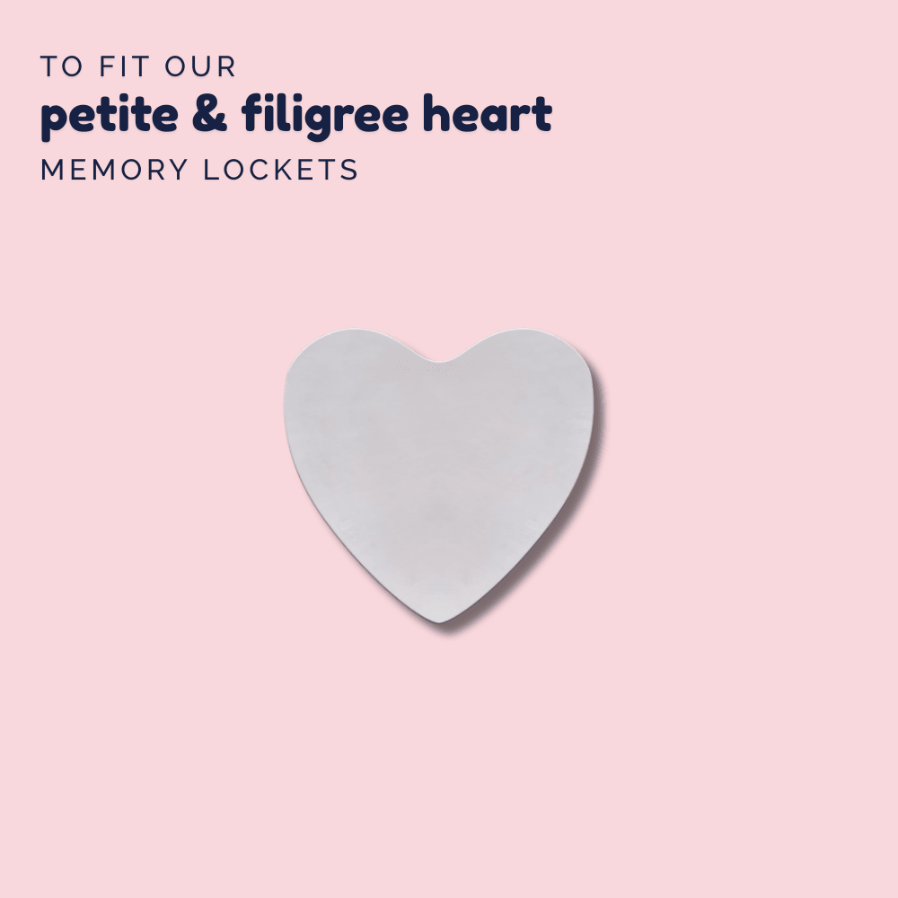 Engraved Back Plate for Petite & Filigree Heart Locket – Personalised Message - The Little Jewellery Company