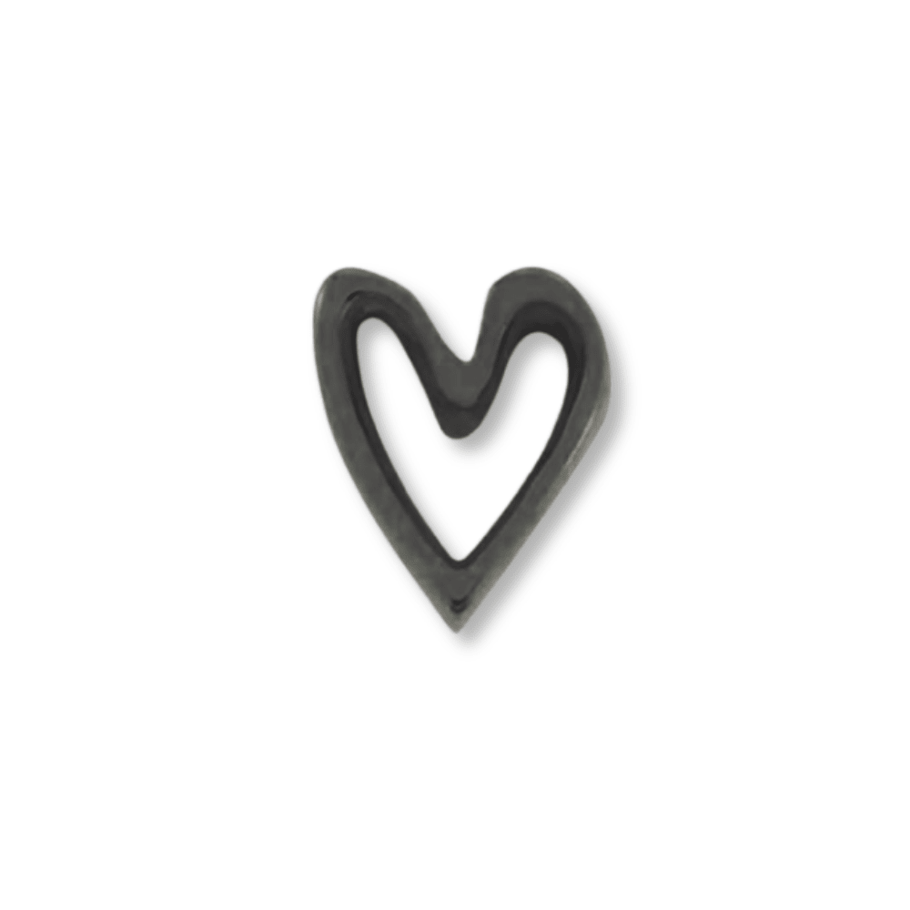 Heart Frame (Black) Memory Locket Charm - The Little Jewellery Company