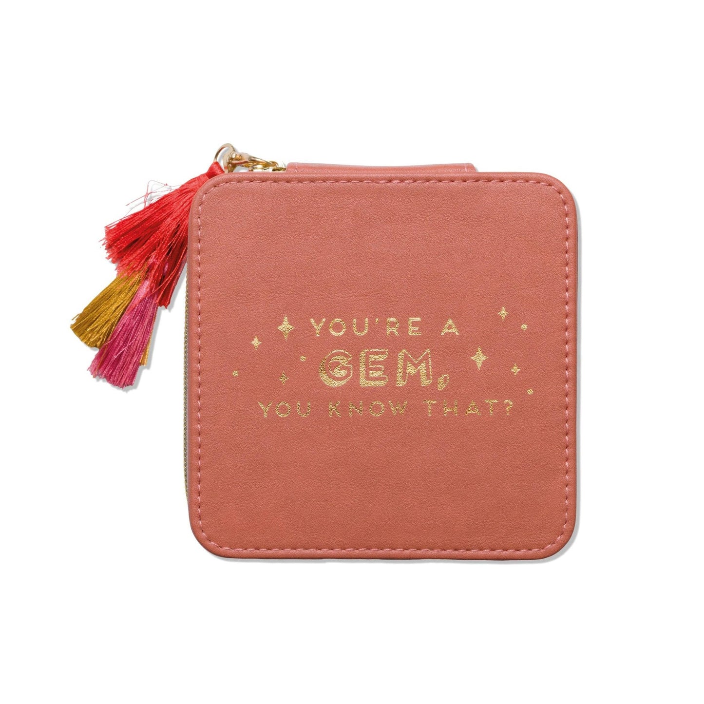 Jewellery Case - Terracotta 'You're A Gem' - The Little Jewellery Company