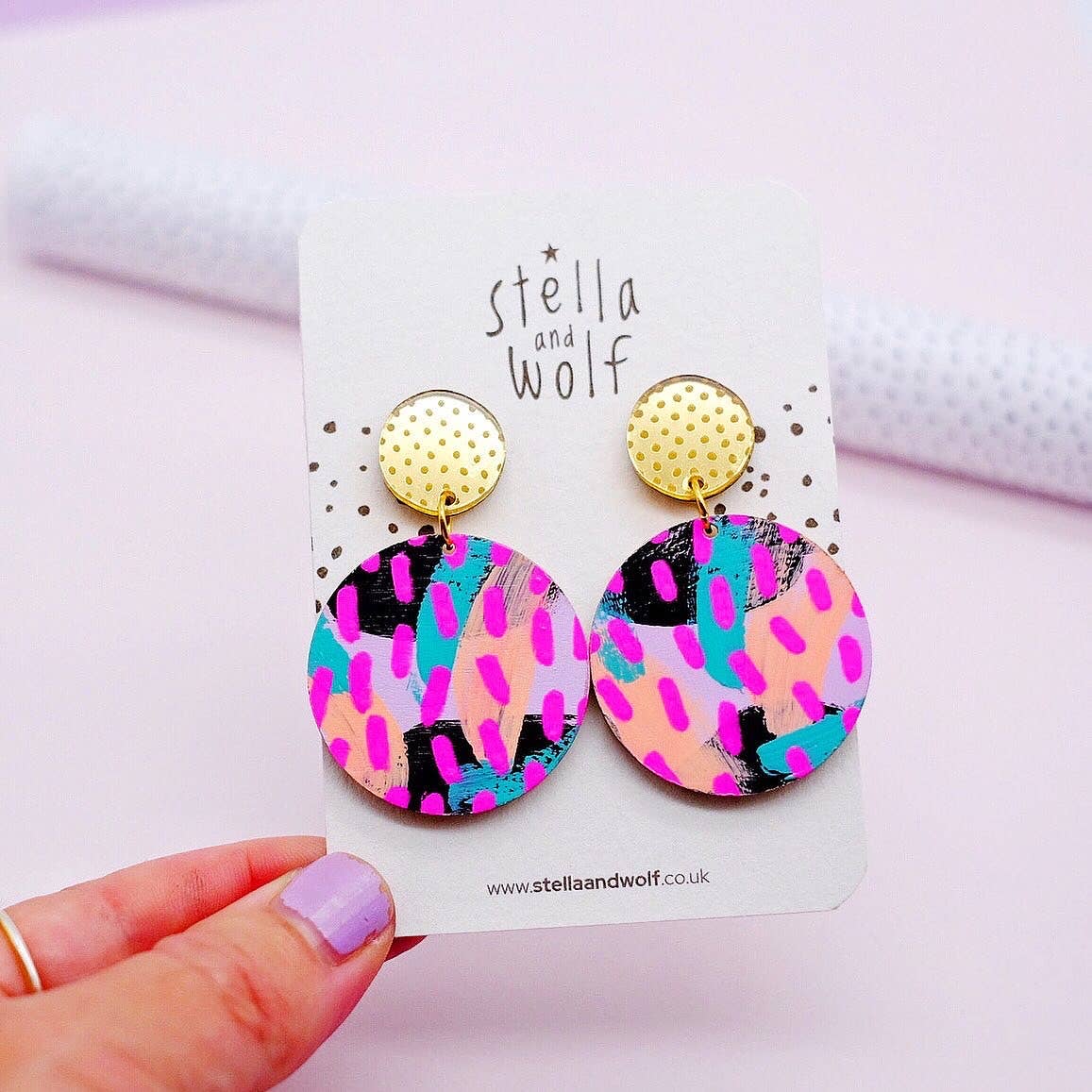 Large Abstract Statement Earrings - The Little Jewellery Company