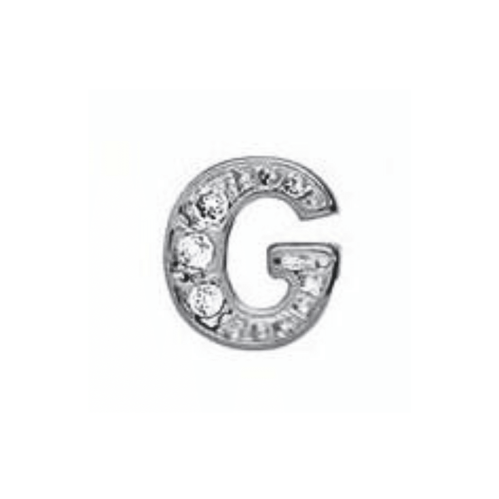 Letter G Memory Locket Charm - Silver - The Little Jewellery Company