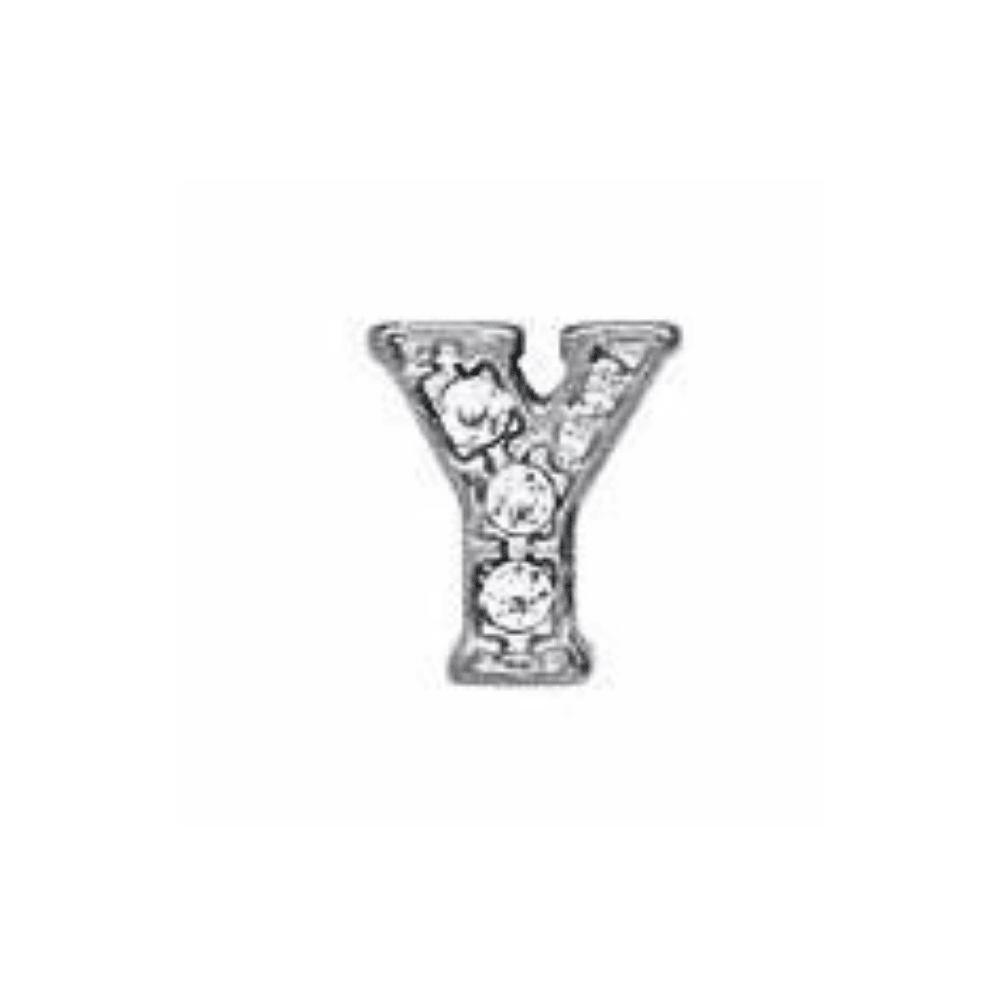 Letter Y Memory Locket Charm - Silver - The Little Jewellery Company