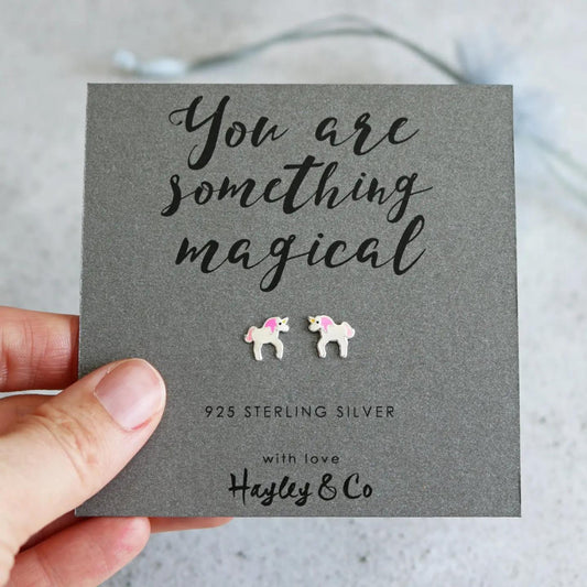 Magical Unicorn Sterling Silver Earrings - The Little Jewellery Company