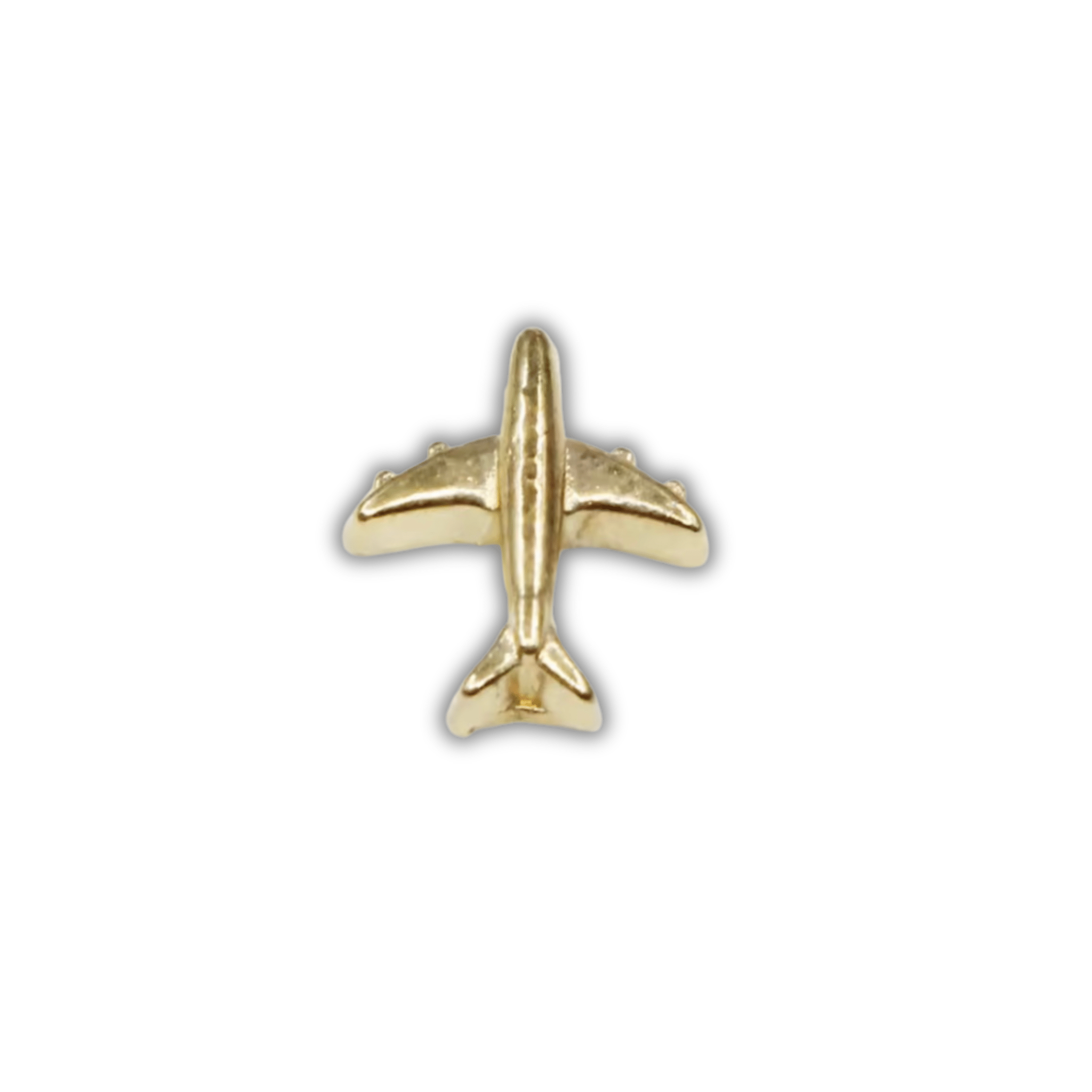 Memory Locket Charm - Aeroplane (Gold) - The Little Jewellery Company