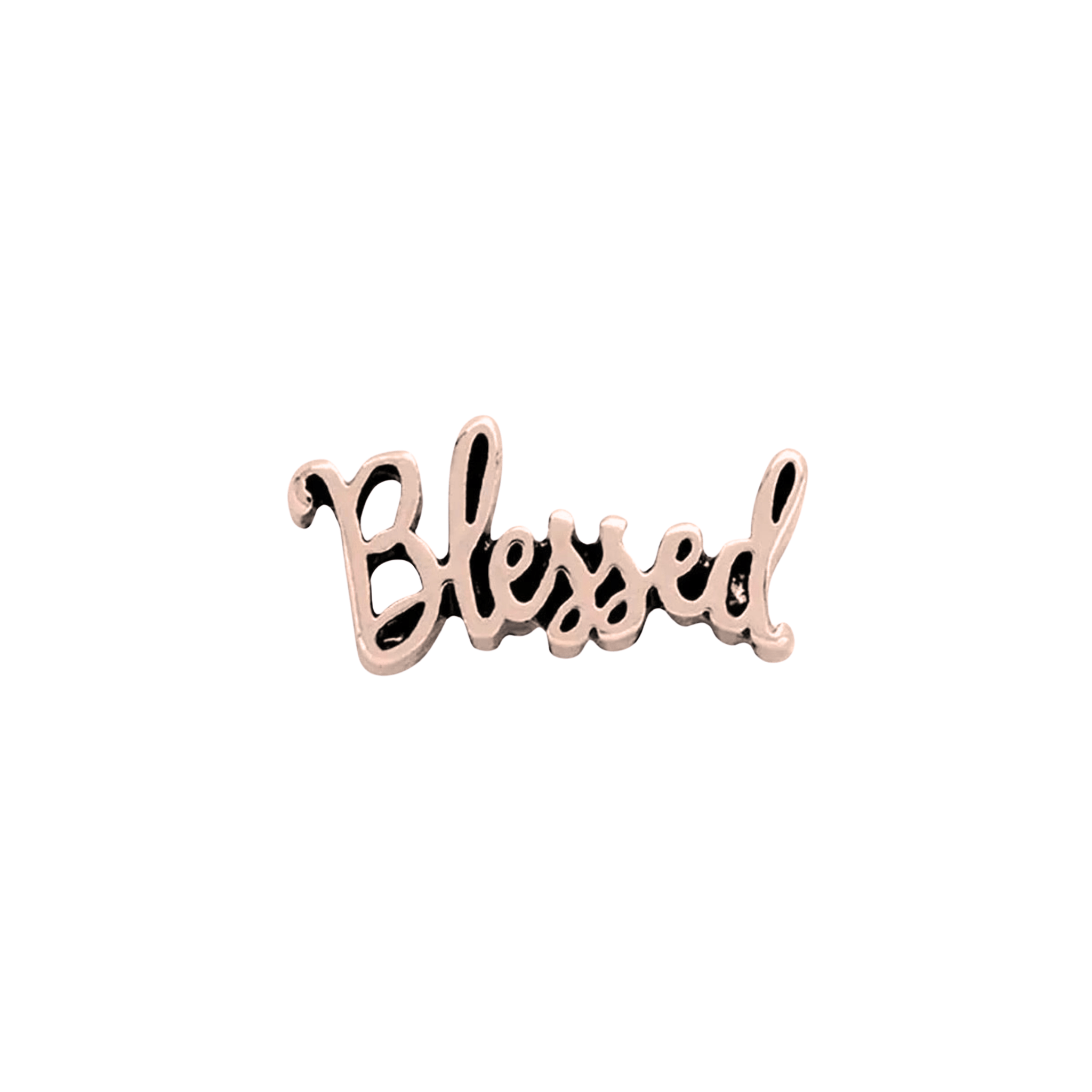 Memory Locket Charm - Blessed (Rose Gold) - The Little Jewellery Company