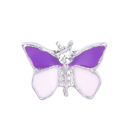 Memory Locket Charm - Butterfly (Pink & Purple) - The Little Jewellery Company