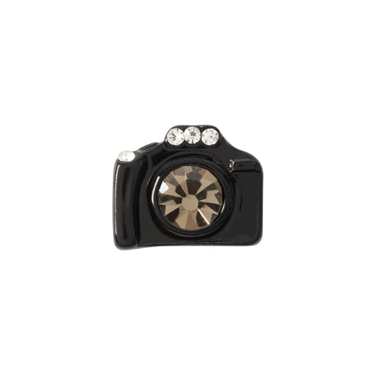 Memory Locket Charm - Camera with Crystals - The Little Jewellery Company