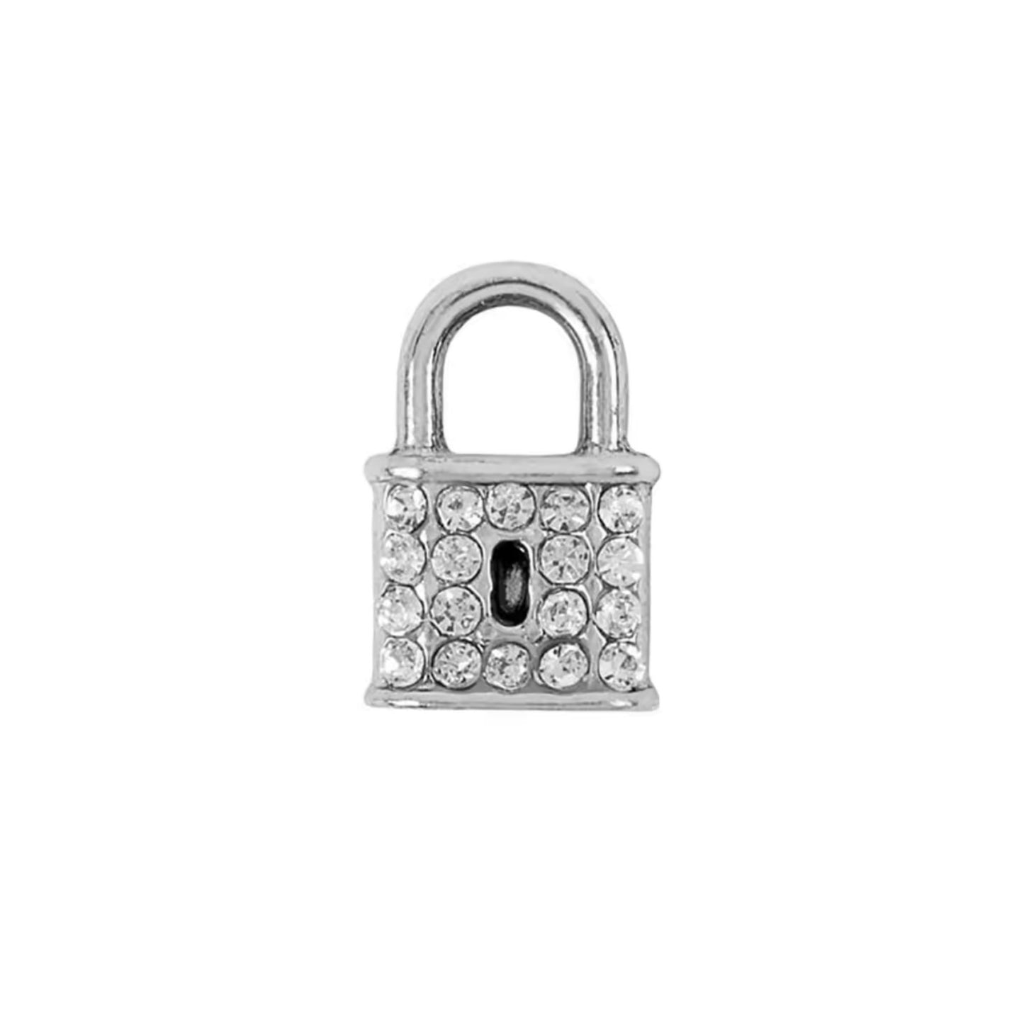 Memory Locket Charm - Crystal Padlock - The Little Jewellery Company