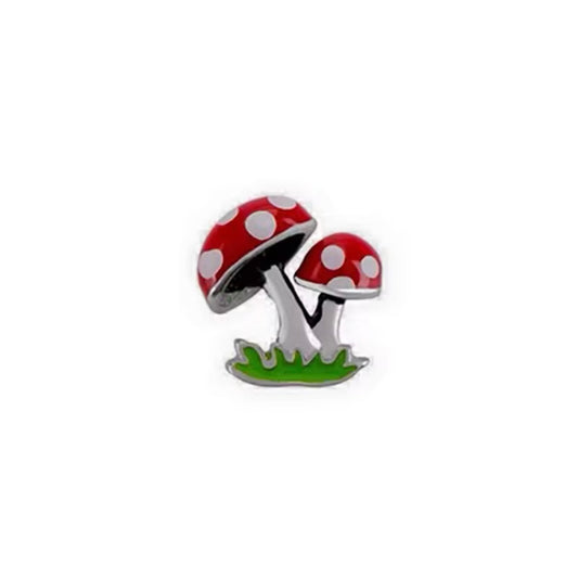 Memory Locket Charm - Cute Toadstools - The Little Jewellery Company