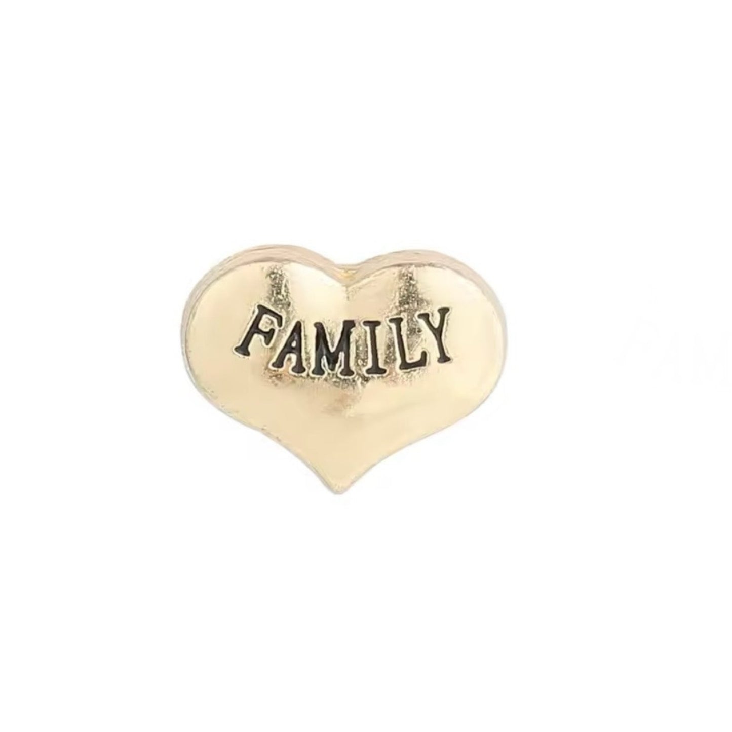 Memory Locket Charm - Family Heart (Gold) - The Little Jewellery Company