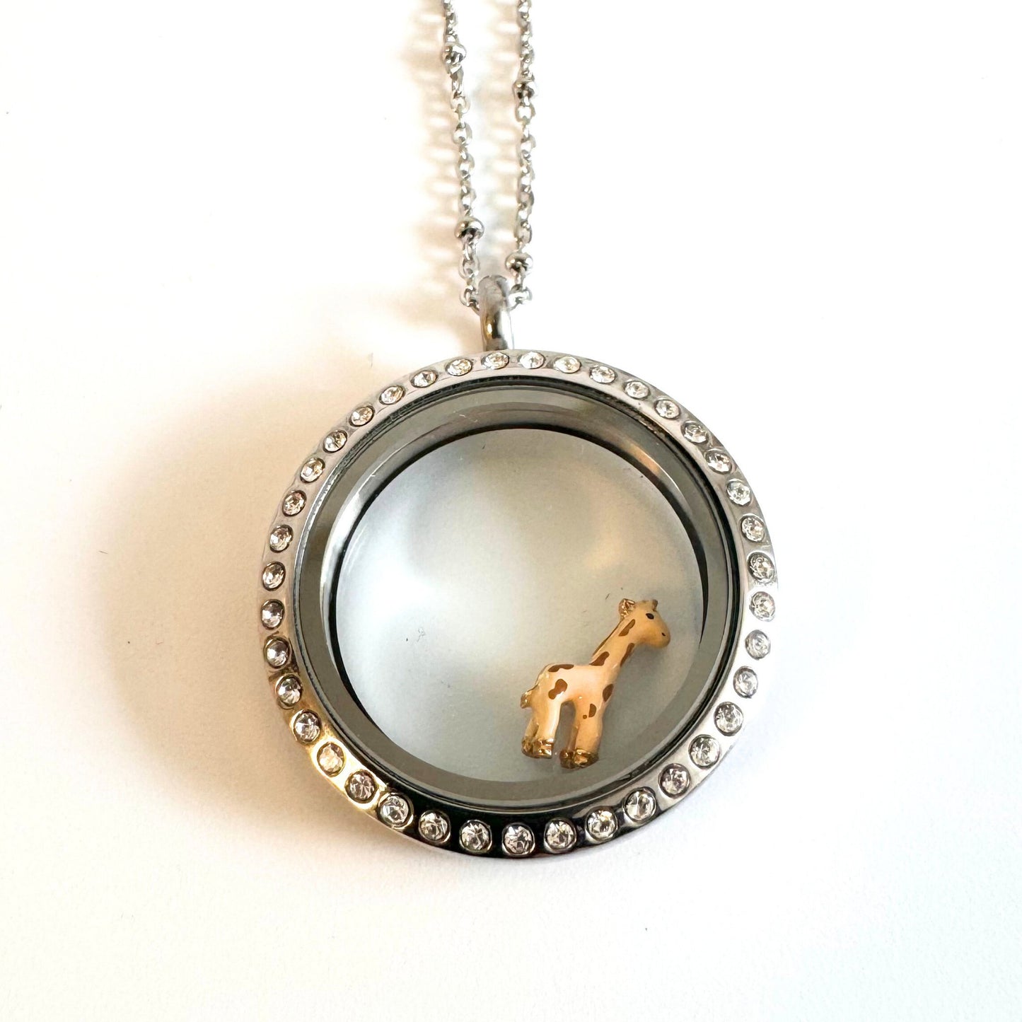 Memory Locket Charm - Giraffe - The Little Jewellery Company