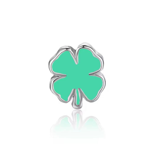 Memory Locket Charm - Lucky Green Clover - The Little Jewellery Company