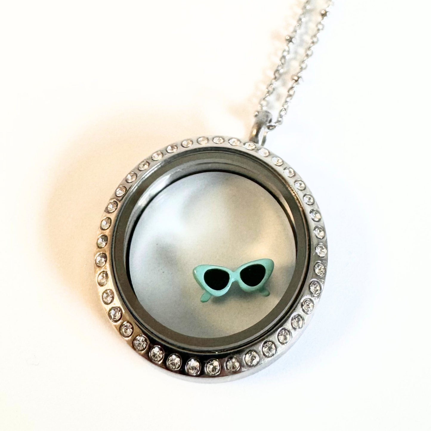 Memory Locket Charm - Turquoise Sunglasses - The Little Jewellery Company