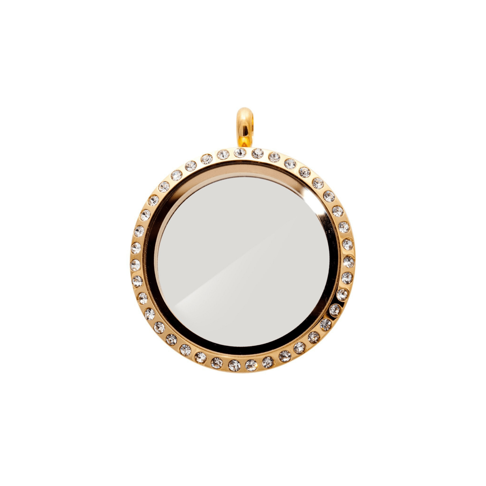 Memory Locket Gold Crystal - Large - The Little Jewellery Company