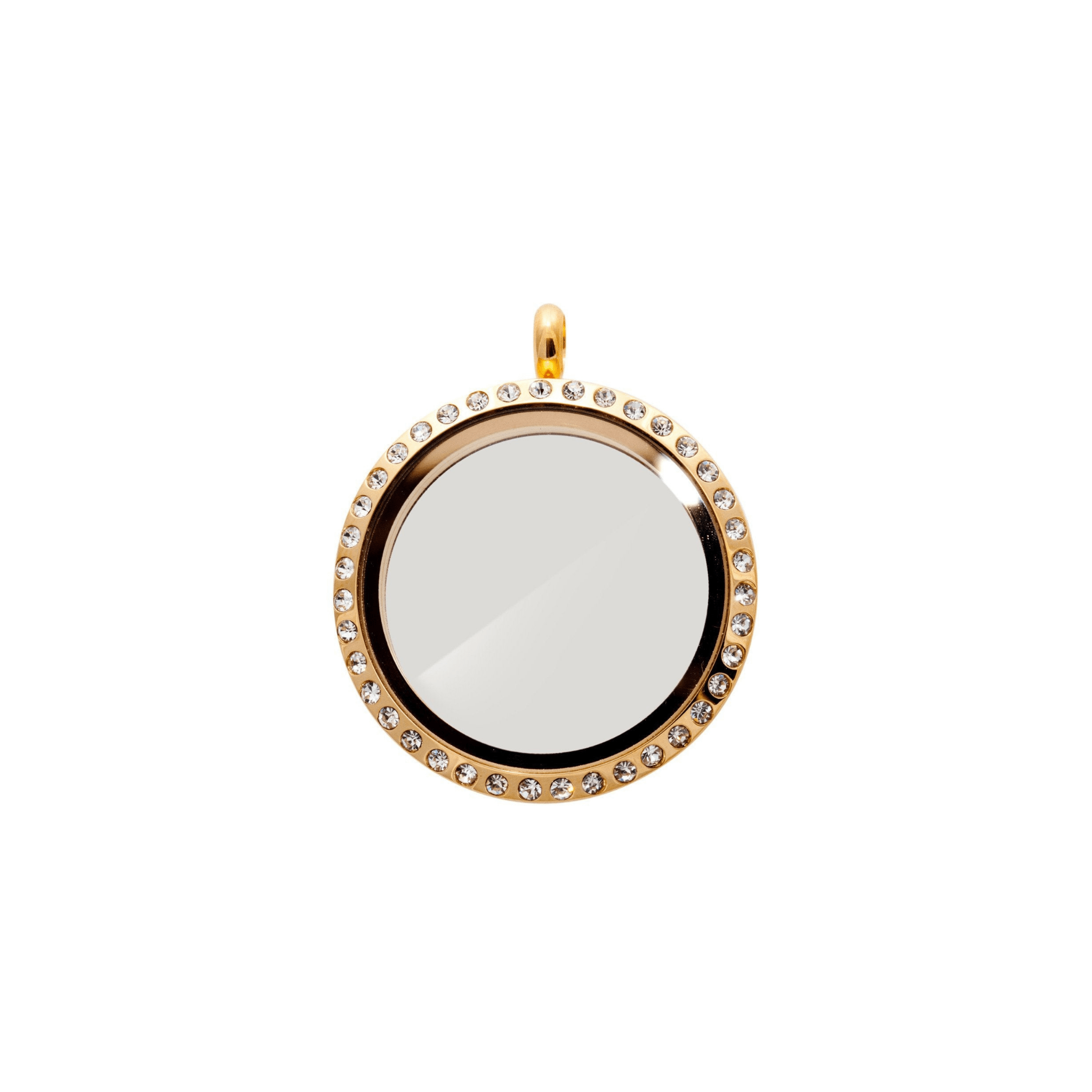 Memory Locket Gold Crystal - Medium - The Little Jewellery Company
